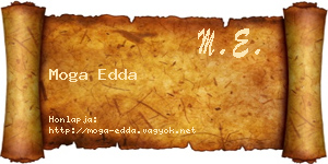 Moga Edda névjegykártya